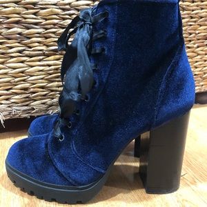 navy suede steve madden booties